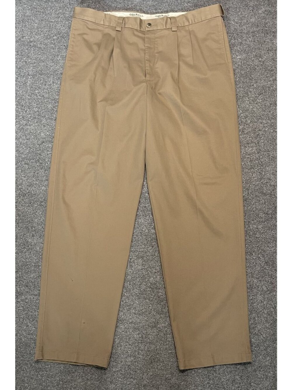 Oak Hill Men’s Dress Pants Expander Waist Comfort Premium Pleated Brown 44/34